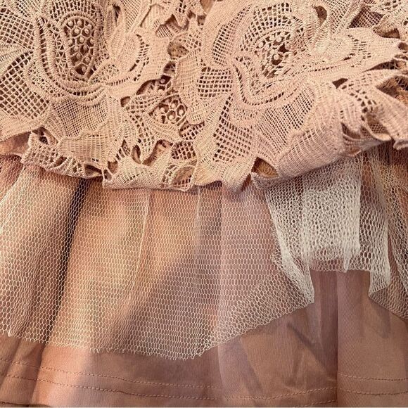 Lulu’s Nora Lee Dusty Rose Sleeveless Lace Midi Barbiecore Dress size S - Picture 9 of 14